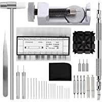 Los mejores  - Kit de reparación de Relojes- Kit de Herramientas de Barra de Resorte con Correa de Reloj removedor de eslabones-Soporte…